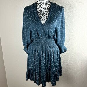 Love Stitch Star Pattern Flirty Low Cut Cocktail Dress M